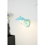 Coloured Metal LED Wall Sconce, Compact Curved Design - view 9