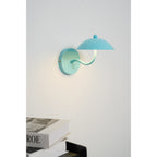 Coloured Metal LED Wall Sconce, Compact Curved Design - view 11
