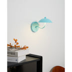 Coloured Metal LED Wall Sconce, Compact Curved Design - view 12