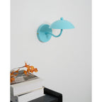 Coloured Metal LED Wall Sconce, Compact Curved Design - view 14