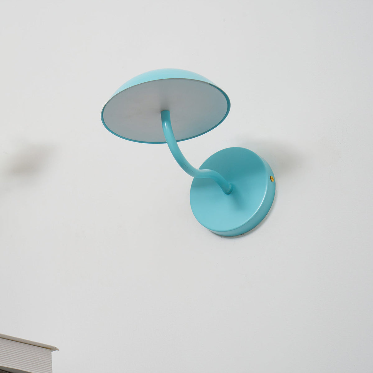 Coloured Metal LED Wall Sconce, Compact Curved Design - view 7