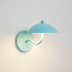 Coloured Metal LED Wall Sconce, Compact Curved Design - view 32
