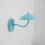 Coloured Metal LED Wall Sconce, Compact Curved Design - view 34