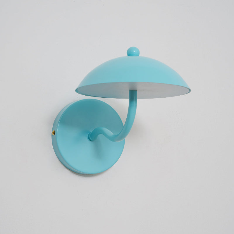 Coloured Metal LED Wall Sconce, Compact Curved Design - view 31