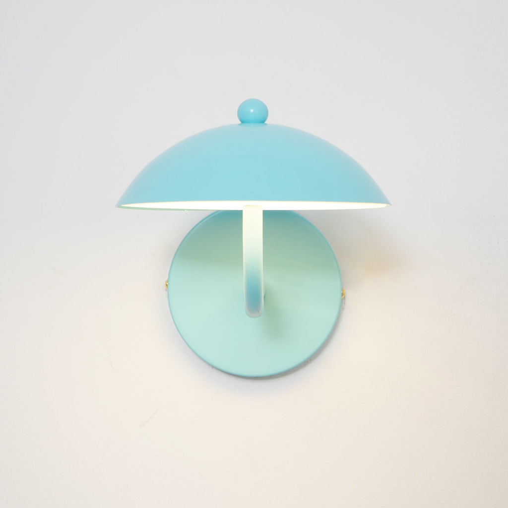 Coloured Metal LED Wall Sconce, Compact Curved Design - view 30
