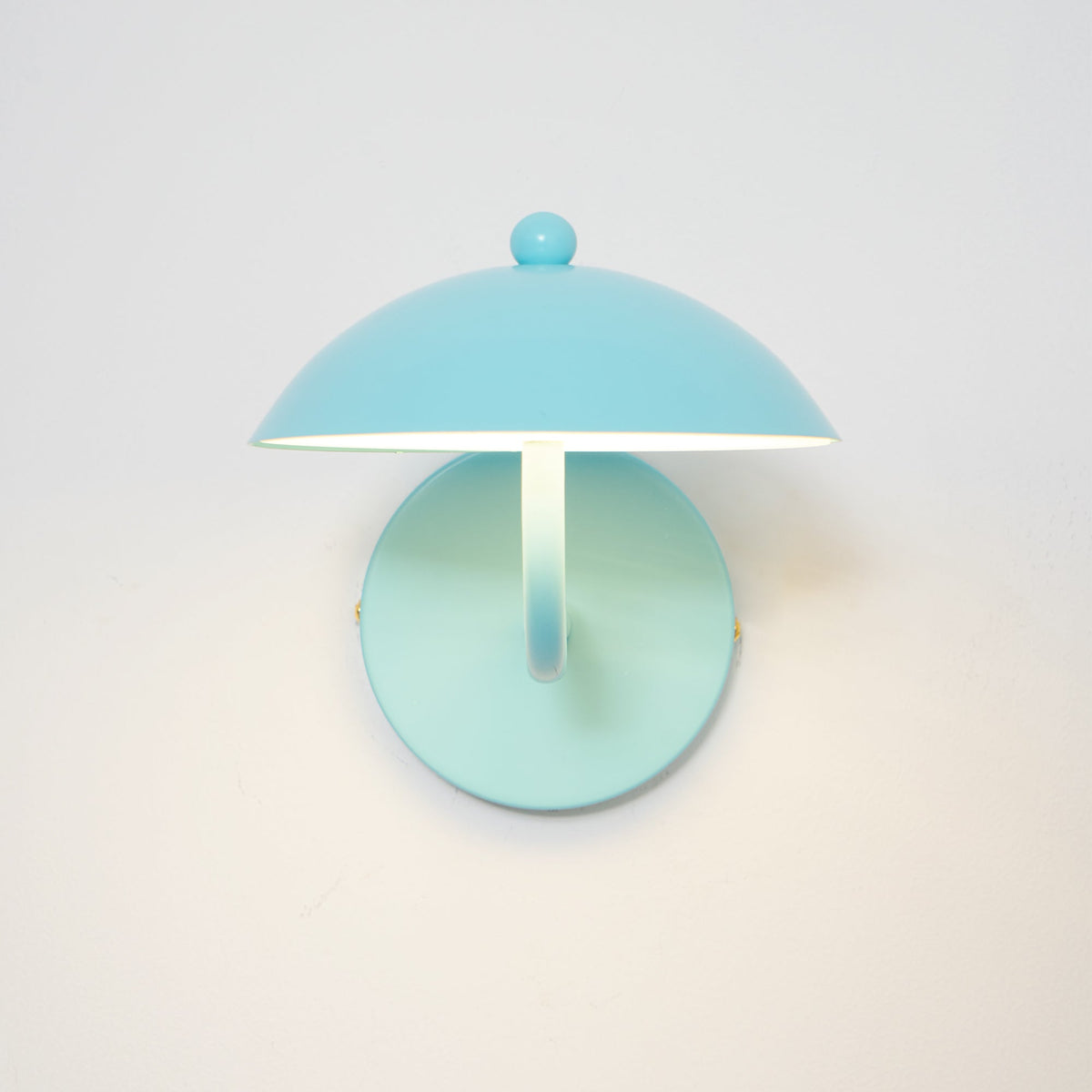 Coloured Metal LED Wall Sconce, Compact Curved Design - view 30