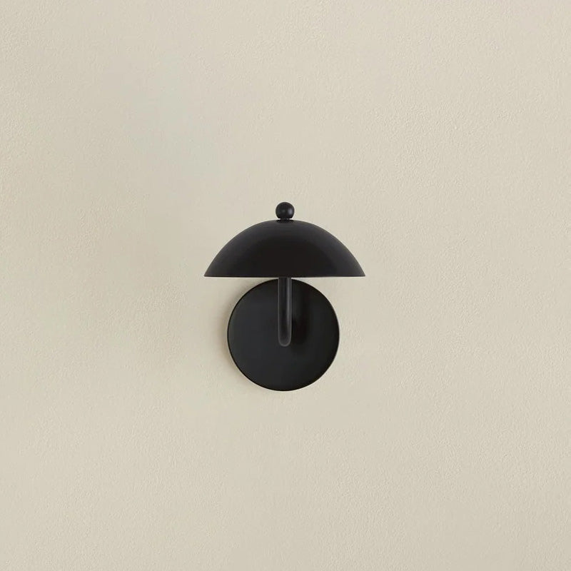 Coloured Metal LED Wall Sconce, Compact Curved Design - view 1