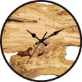 Rustic Wood-Look Wall Clock, Silent Open-Frame Design - product view 1