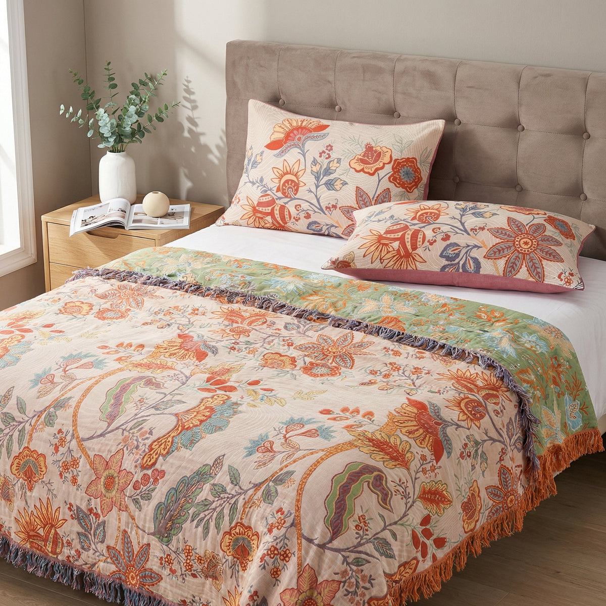 Floral Boho Pillowcases Set of 2 — product view 2