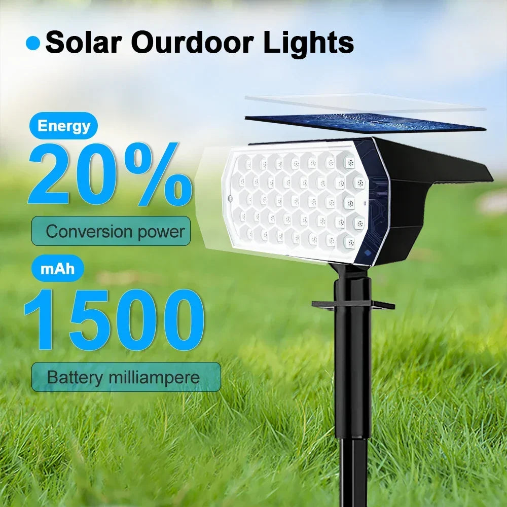 Solar RGB Garden Spotlights, 20 or 37 LED Outdoor Lights — product view 8