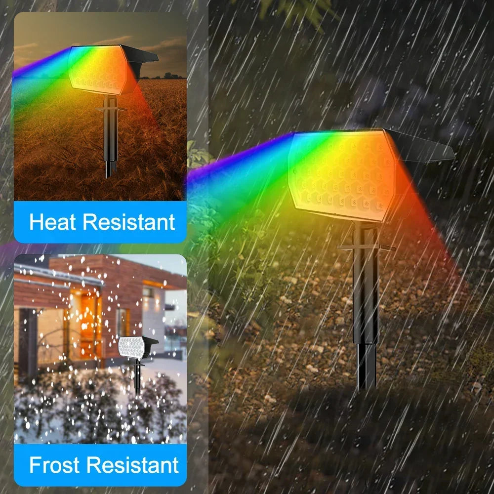Solar RGB Garden Spotlights, 20 or 37 LED Outdoor Lights — product view 9