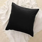 Black and White Velvet Cushion Cover