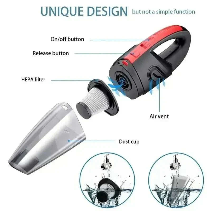 Cordless Handheld Vacuum Cleaner, 120W for Car and Home — product view 5