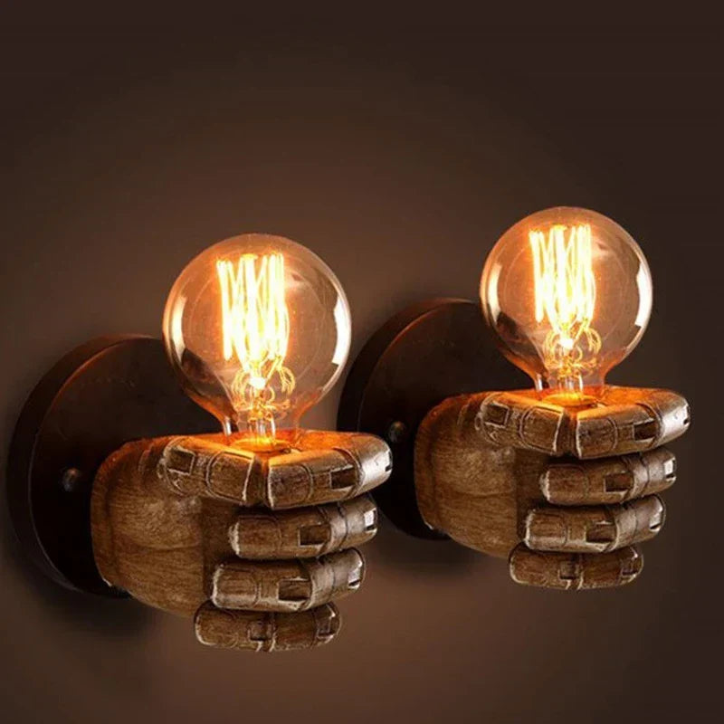 Resin Fist Wall Light, Left or Right Hand Design — product view 4