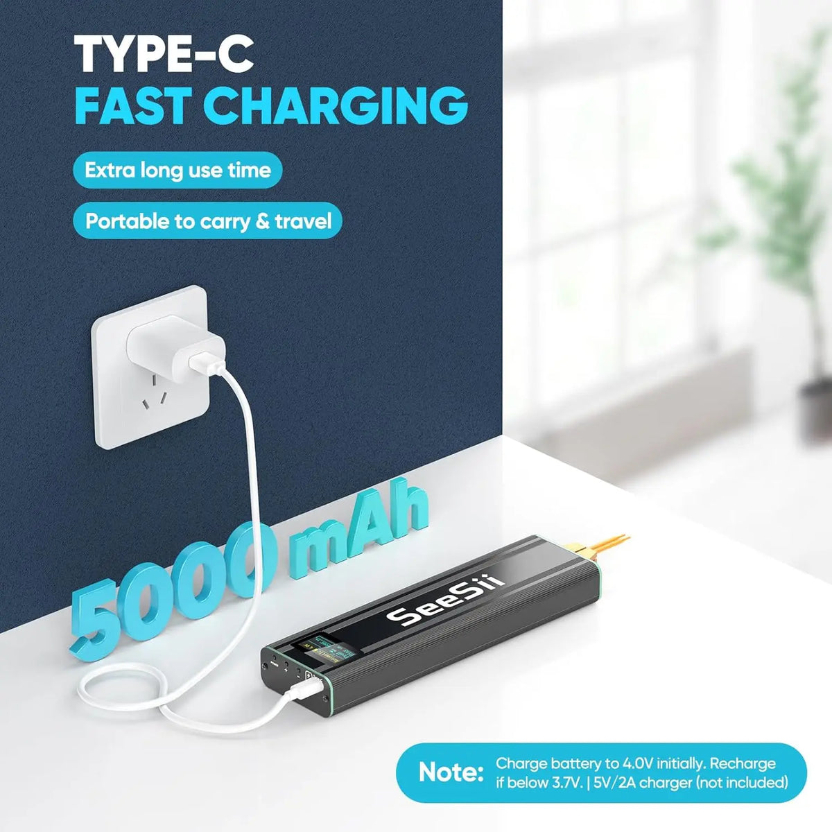 Portable Battery Spot Welder, 5.0Ah with 80 Settings — product view 5
