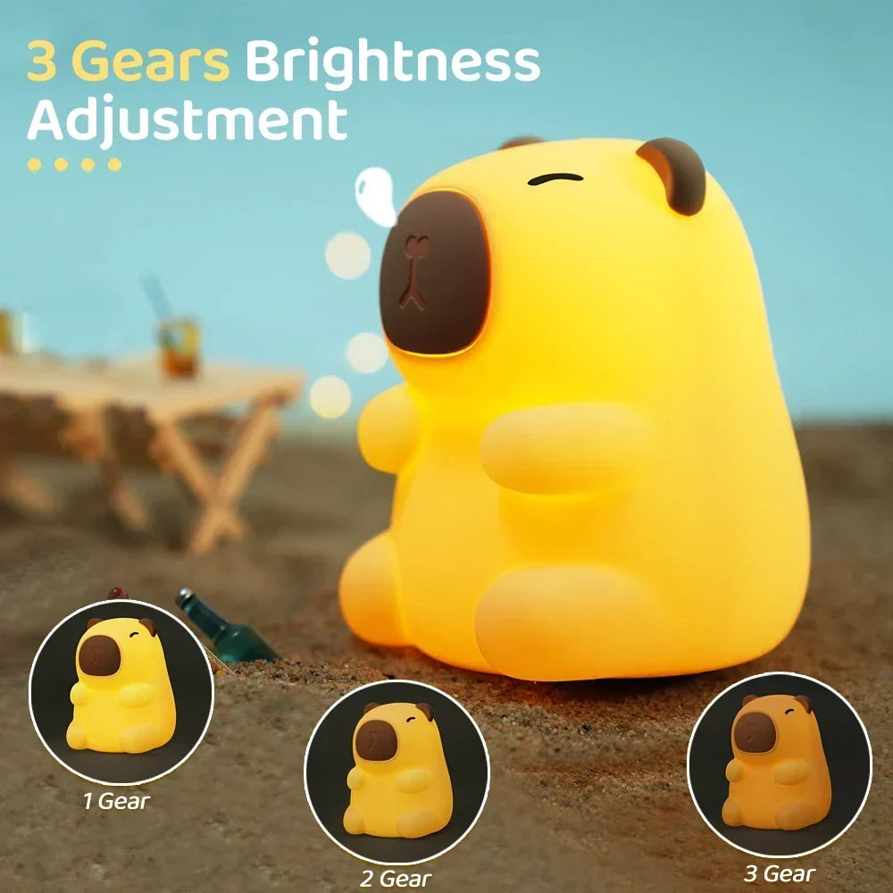 Rechargeable Capybara Silicone LED Night Light