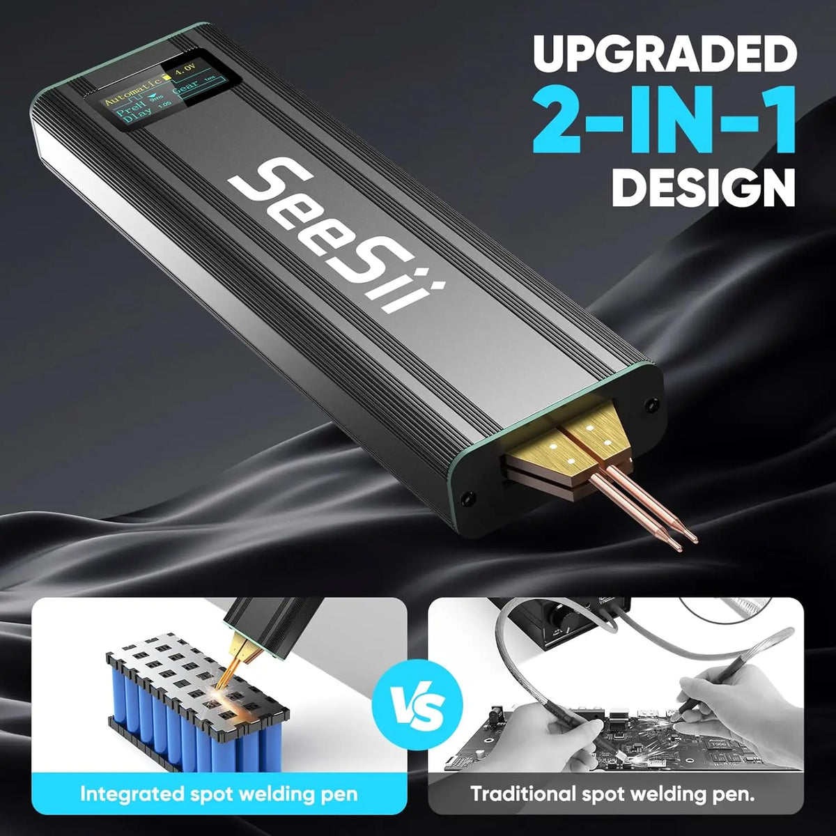 Portable Battery Spot Welder, 5.0Ah with 80 Settings — product view 2