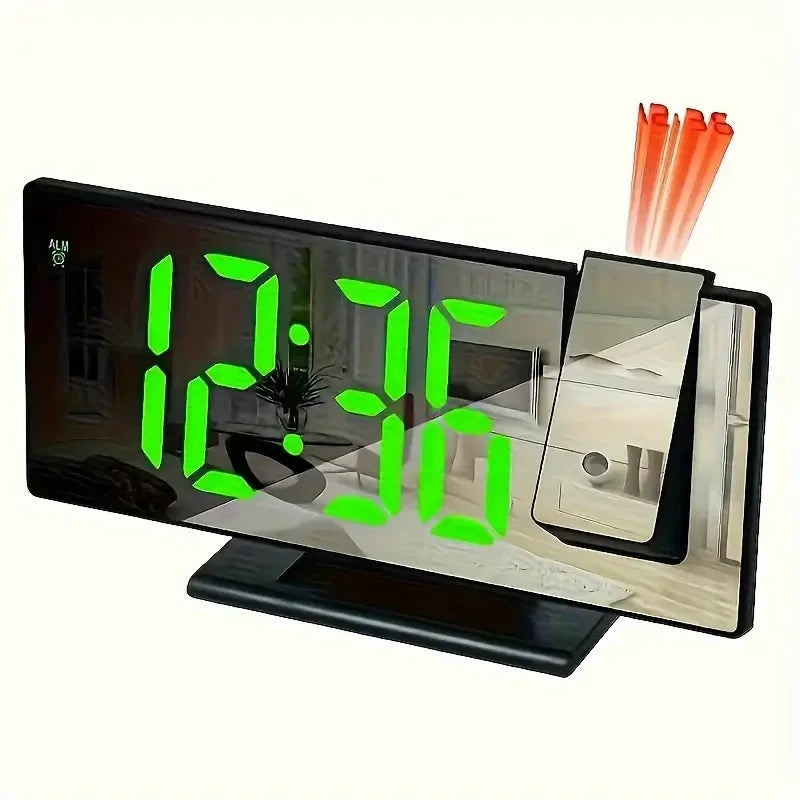 LED Projection Alarm Clock with Temperature Display and Snooze — product view 8