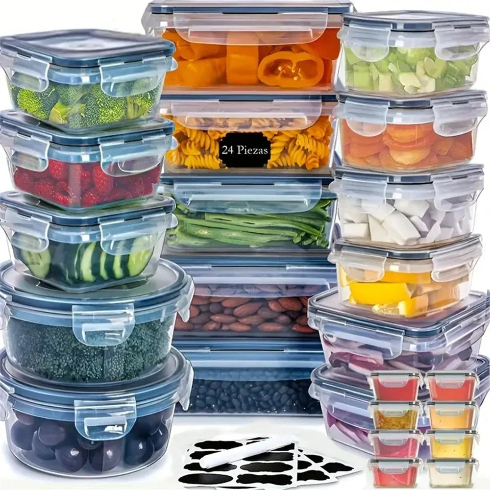 Food Storage Container Set – 12 or 24 Pieces