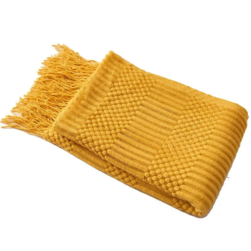 Nordic Style Chunky Knitted Blanket