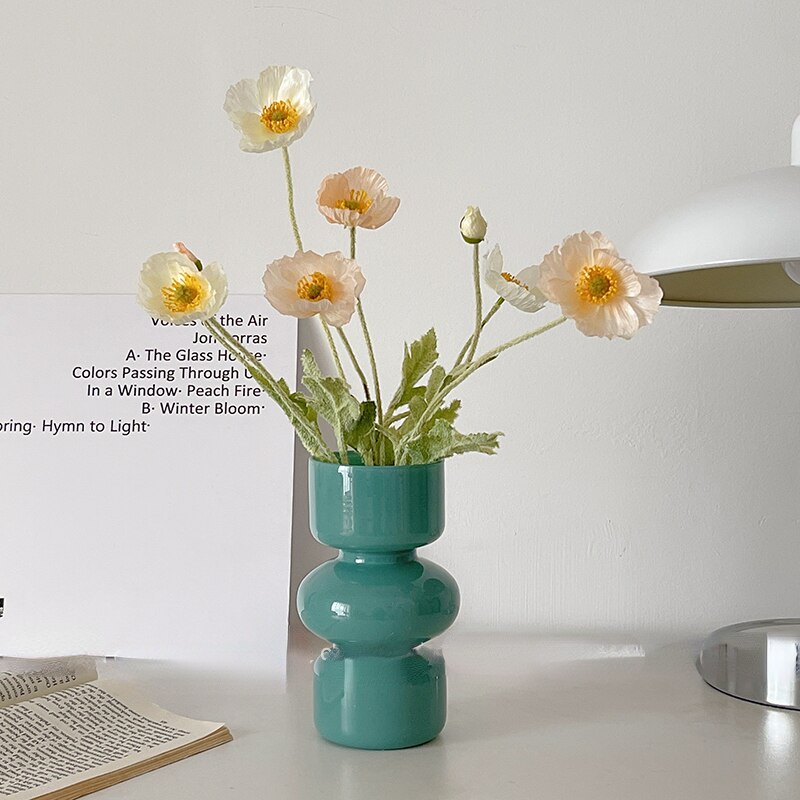 Coloured Glass Decorative Flower Vase