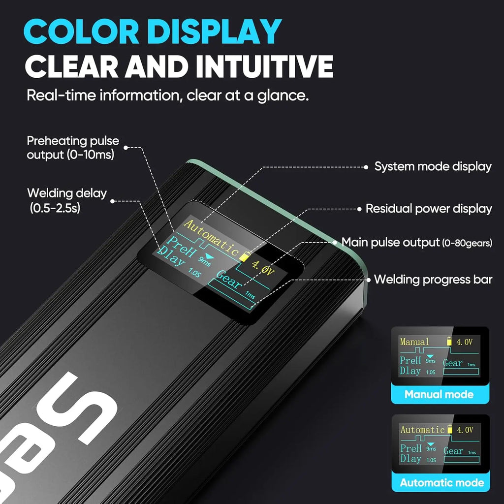 Portable Battery Spot Welder, 5.0Ah with 80 Settings — product view 6
