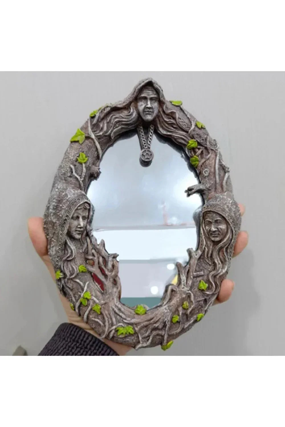 Ornate Resin and Glass Wall Mirror