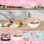 Reusable Cotton Bowl Covers, 10-Piece Elastic Food Cover Set — product view 6