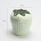 Red Strawberry Ceramic Flower Vase
