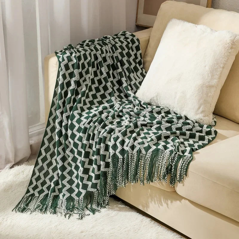 Nordic Style Chunky Knitted Blanket