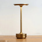 USB-C Rechargeable Table Lamp, Dimmable Aluminium LED Light - Gold