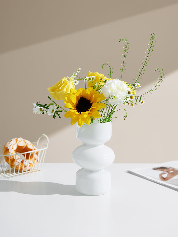 Coloured Glass Decorative Flower Vase