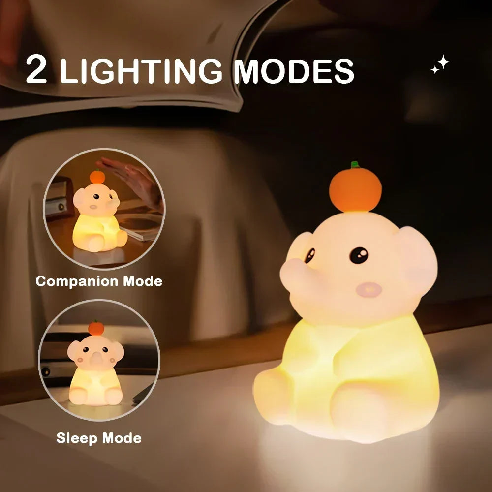 Rechargeable Silicone Elephant LED Night Light