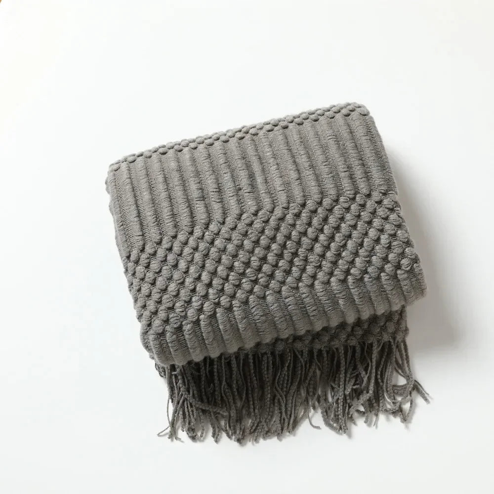 Nordic Style Chunky Knitted Blanket