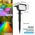 Solar RGB Garden Spotlights, 20 or 37 LED Outdoor Lights — product view 14