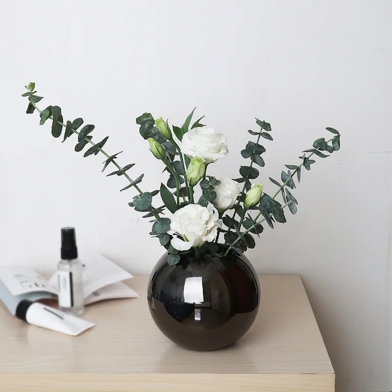 Round Stainless Steel Decorative Vase