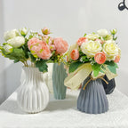 Small Fluted Plastic Flower Vase, 10 cm