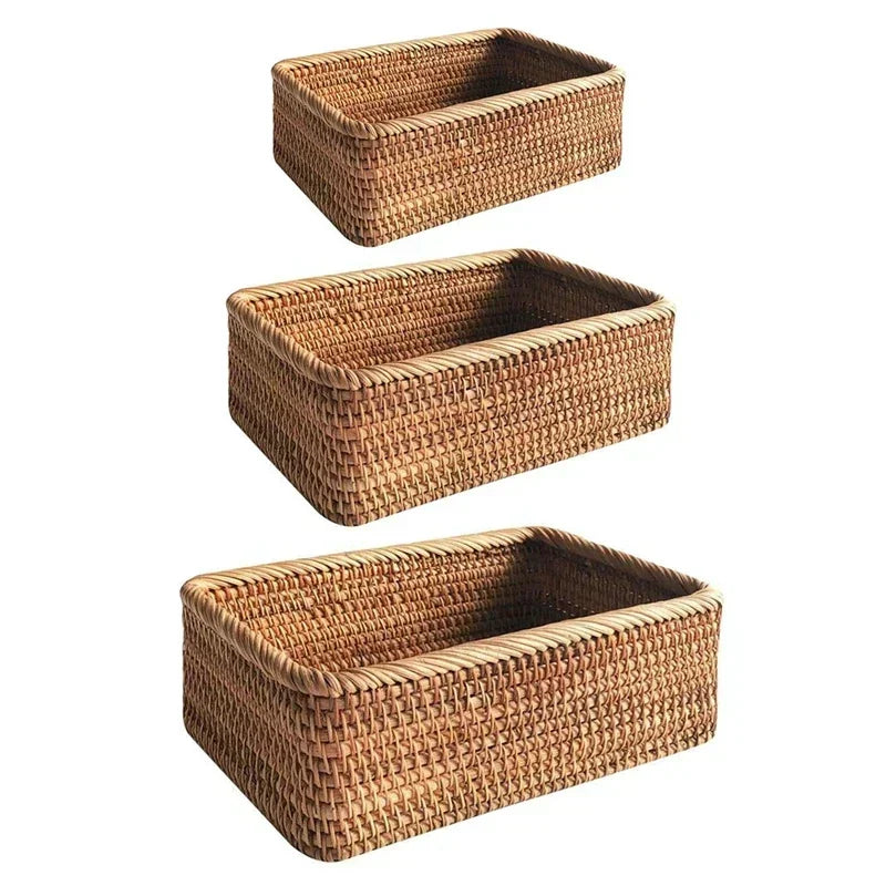 Woven Rattan Storage Basket