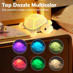 USB Rechargeable Silicone Turtle Night Light