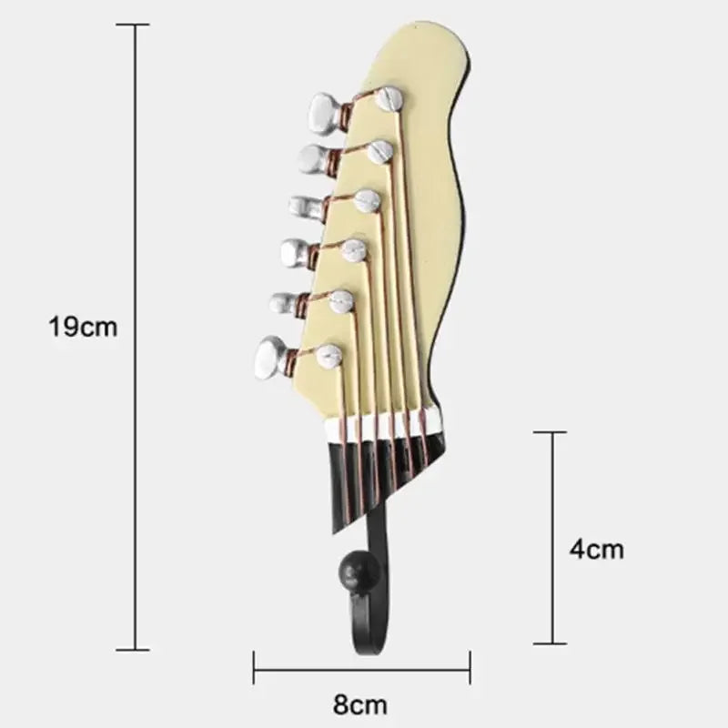 Decorative Guitar Wall Hooks, Set of 3 — product view 4
