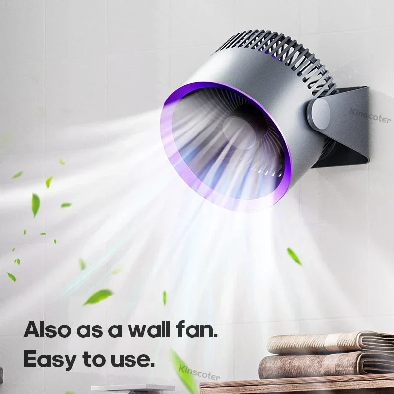 Portable USB-C Desk Fan, 3 Speeds with USB or 4000mAh Options — product view 3