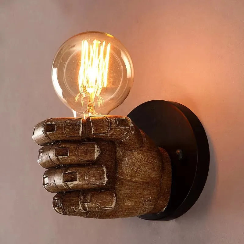 Resin Fist Wall Light, Left or Right Hand Design — product view 1