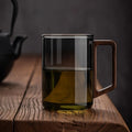 Borosilicate Glass Coffee Mug with Walnut Handle, 399.24 ml (13.5 US fl oz) — product view 1