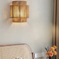 Handwoven Rattan Wall Lamp