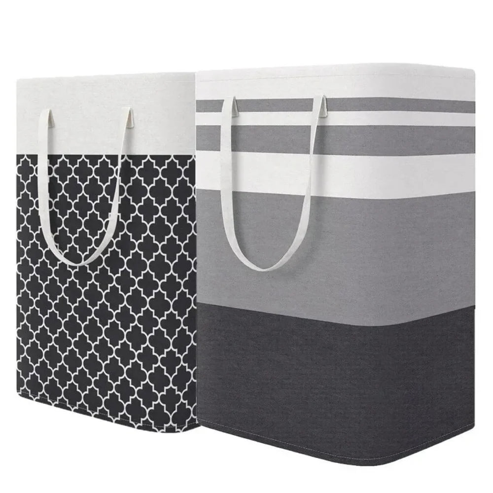75L Waterproof Laundry Basket Foldable Fabric Clothes Hamper with Handles