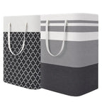 75L Waterproof Laundry Basket Foldable Fabric Clothes Hamper with Handles