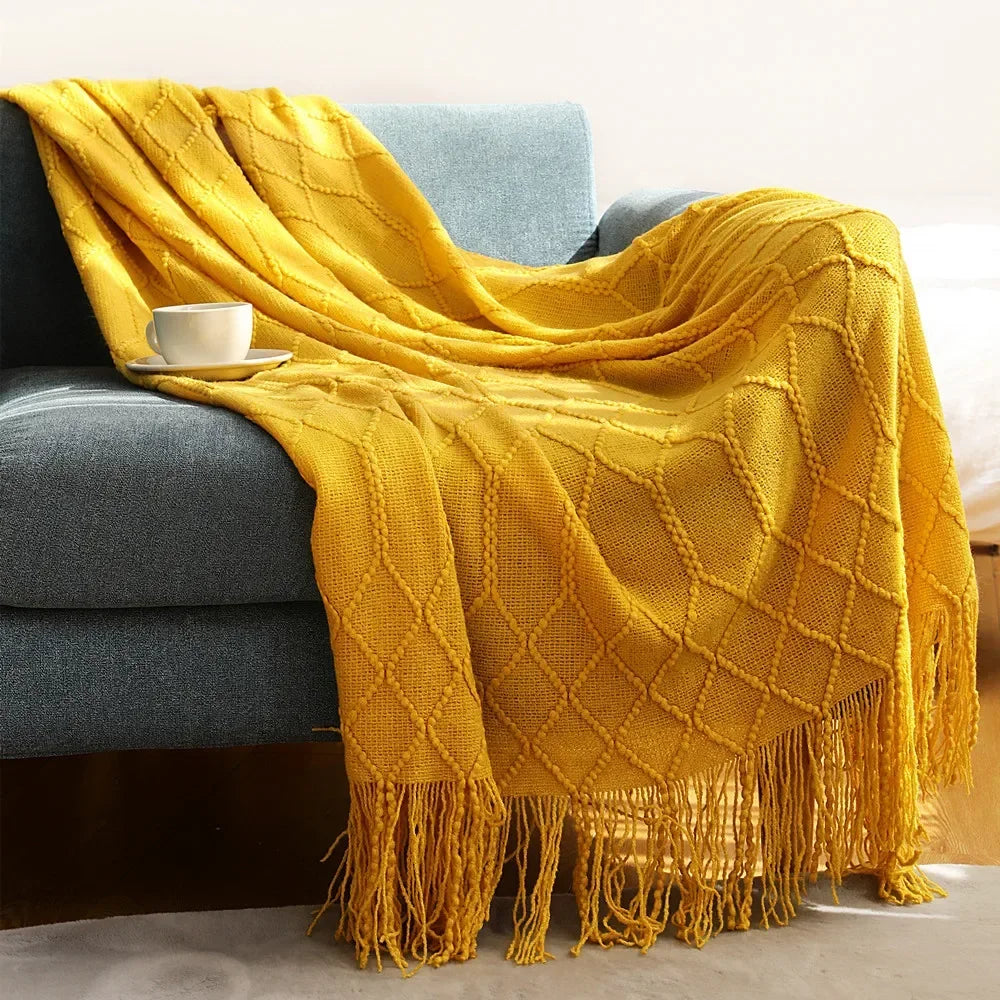Nordic Style Chunky Knitted Blanket