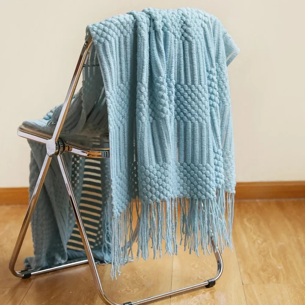 Nordic Style Chunky Knitted Blanket