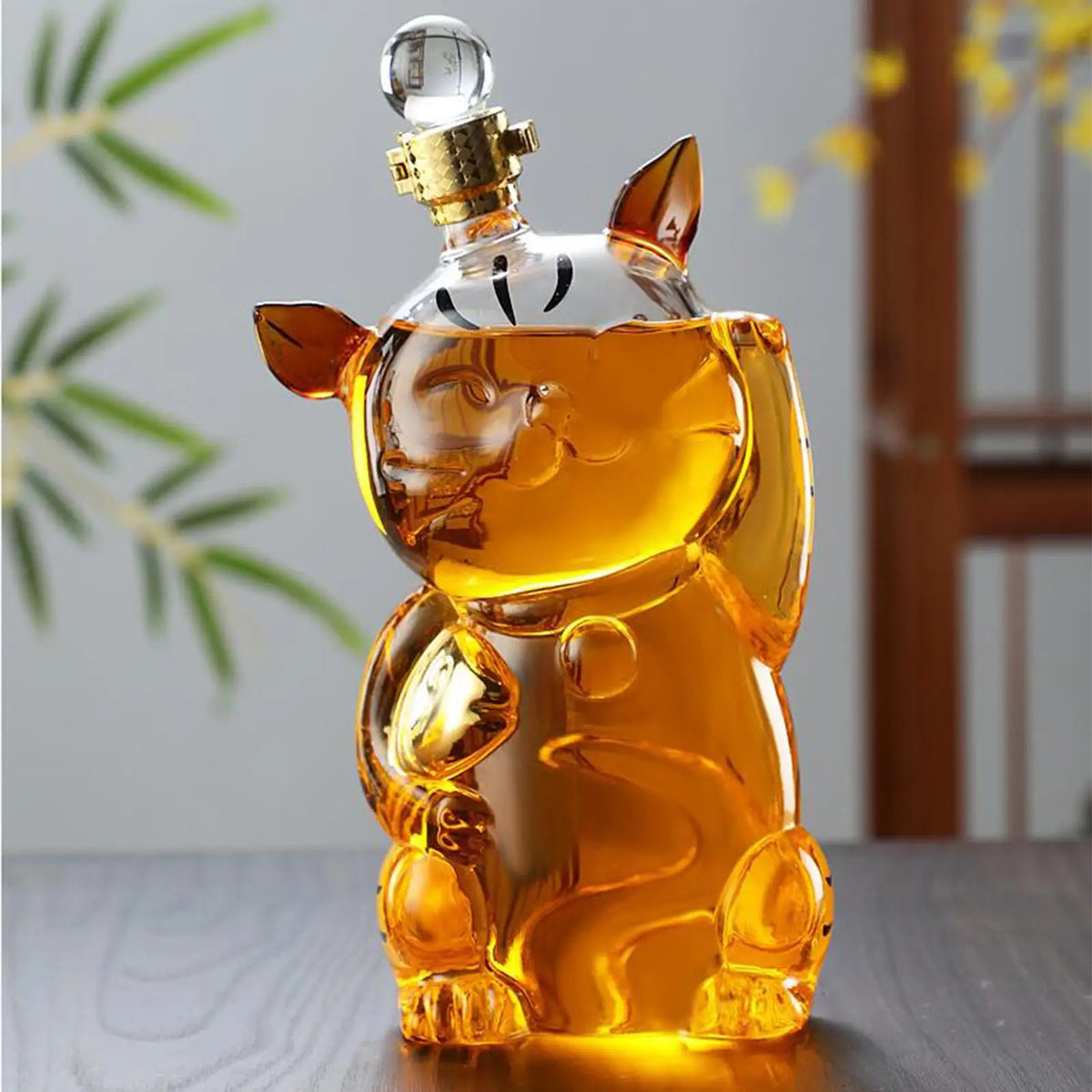 Cat Shaped Glass Drinks Decanter, 1 L