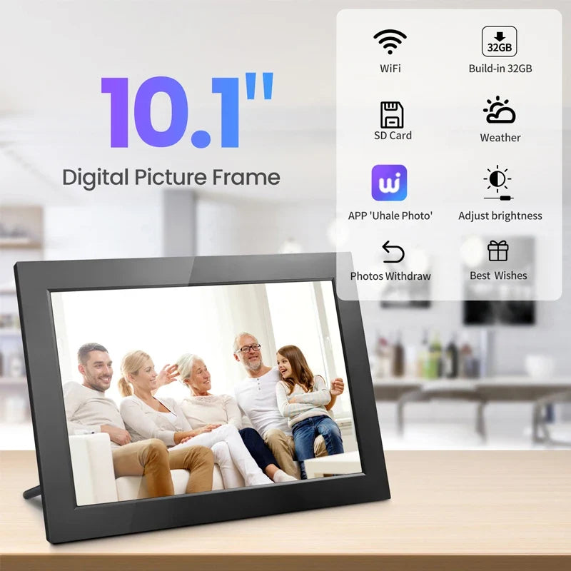 WiFi Digital Photo Frame IPS HD Touch Screen, 32GB